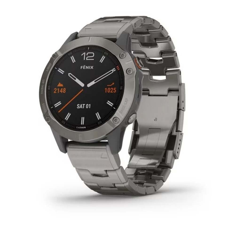 Smartwatch Fenix 6 Zafiro Titanio con Malla de Titanio