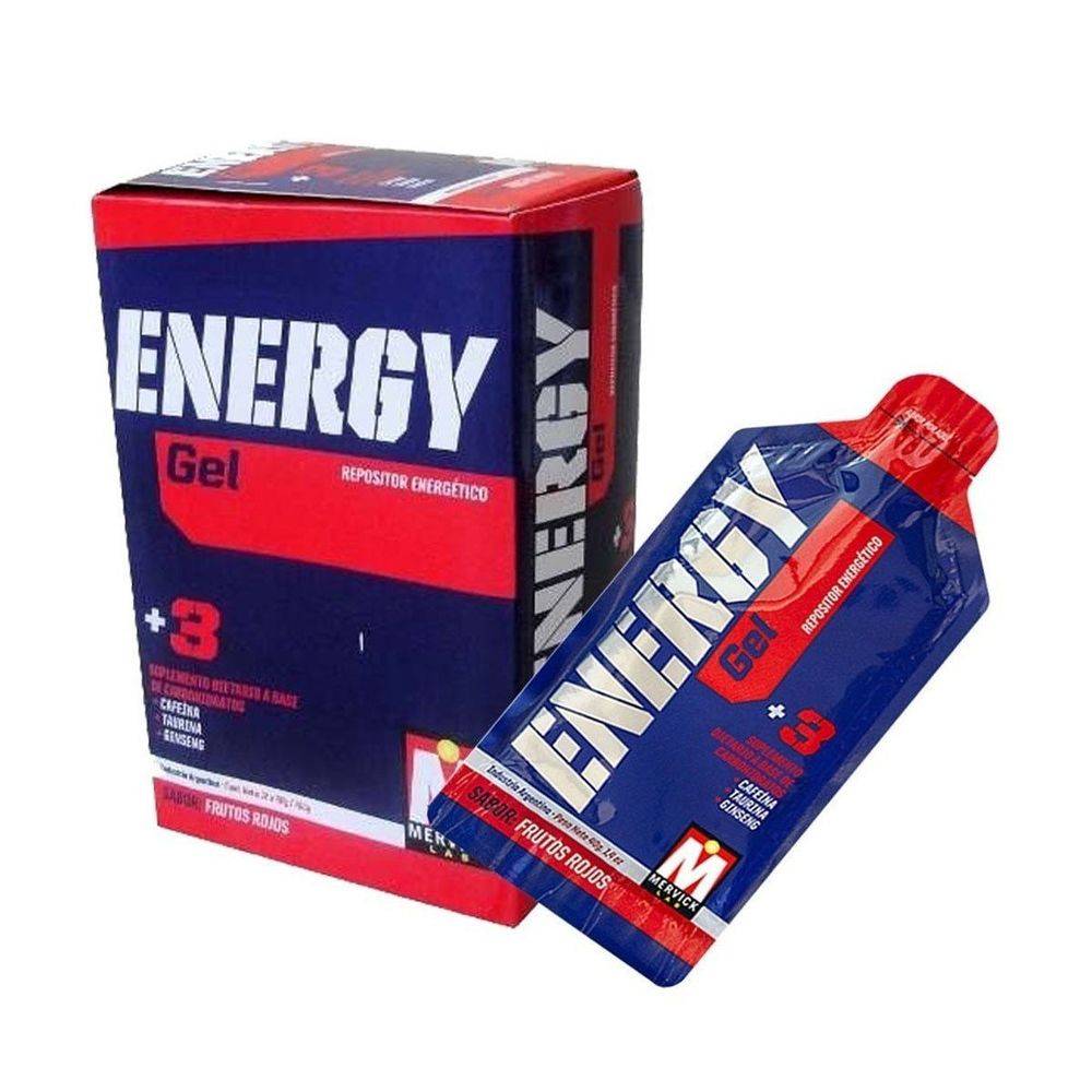 Energy Gel x 12 SaborFrutos Rojos Mervick Lab