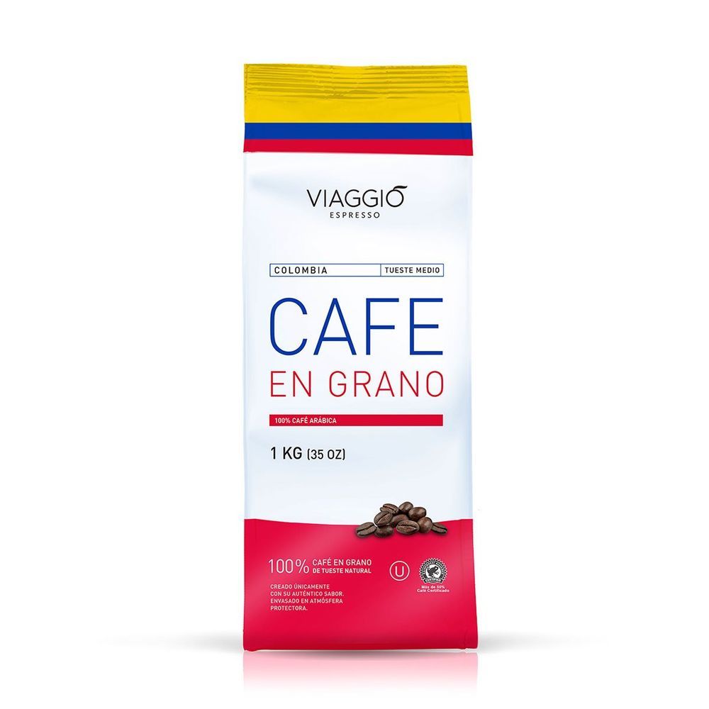 Café 100% Arábica 1KG - Café Grano Tueste Natural, Café en Grano Arábica  100%