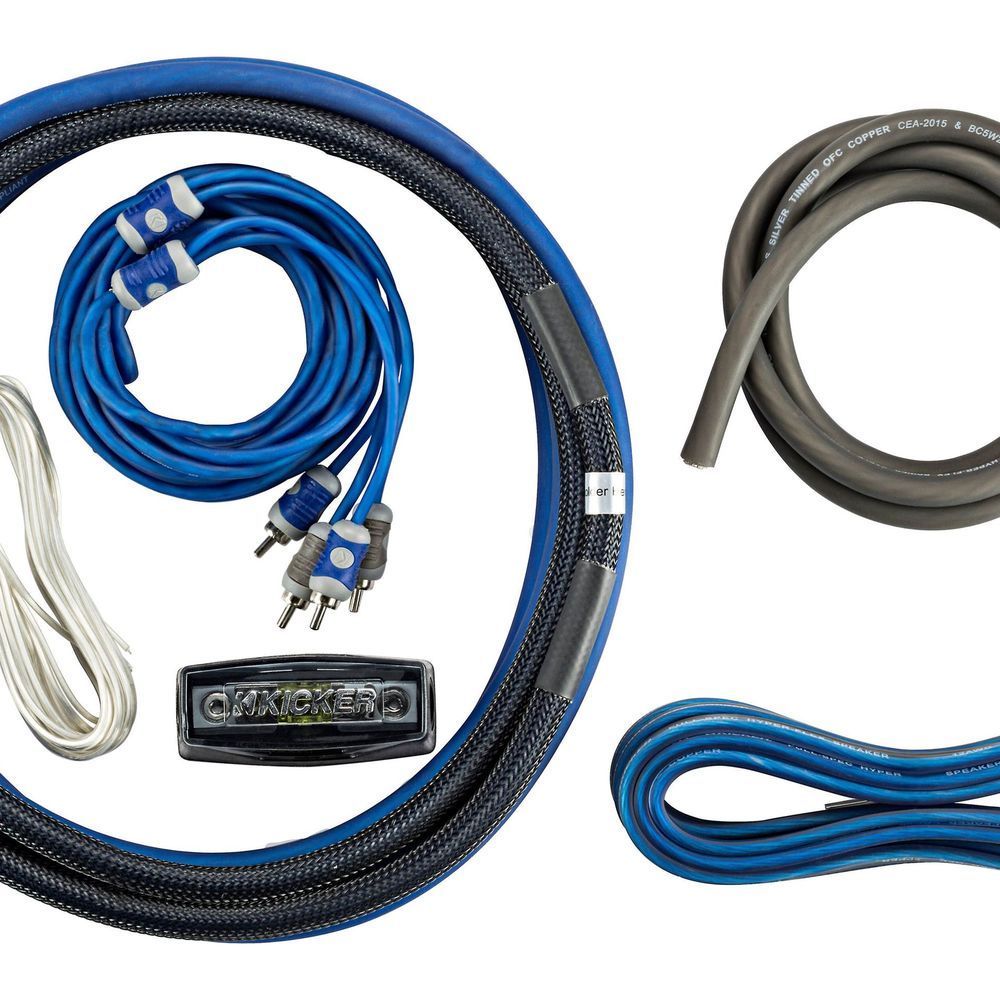 Cables Gouges Kit de Cables Kicker 4 Gauges para Potencias 2 Vias 46ck4