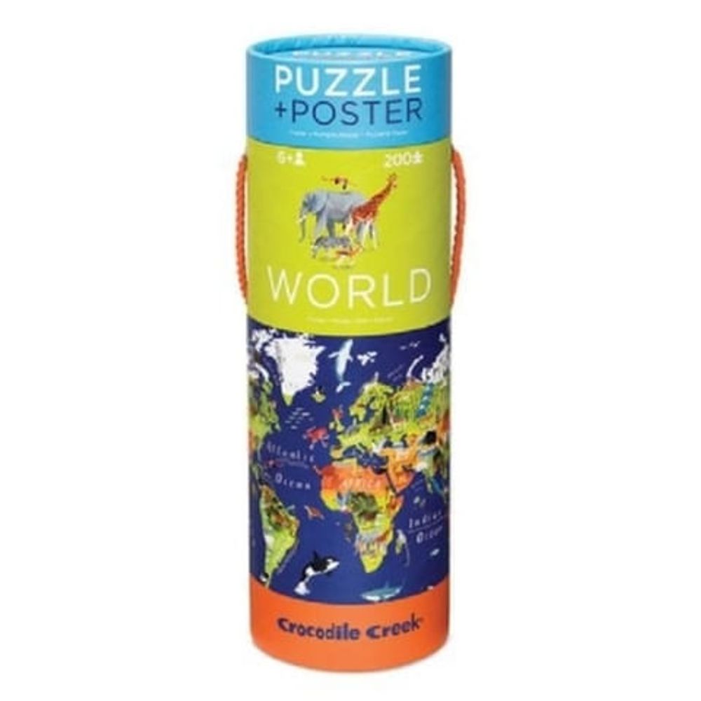 Rompecabezas Puzzle + Poster Varios Modelos 200 Piezas Crocodile Creek ...