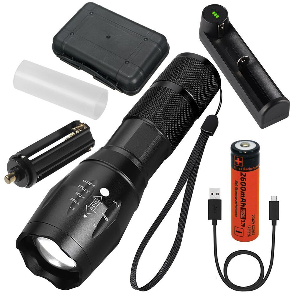 Tactic Lintern Linterna Táctica Militar Led Multiuso Caza Camping Carga Usb