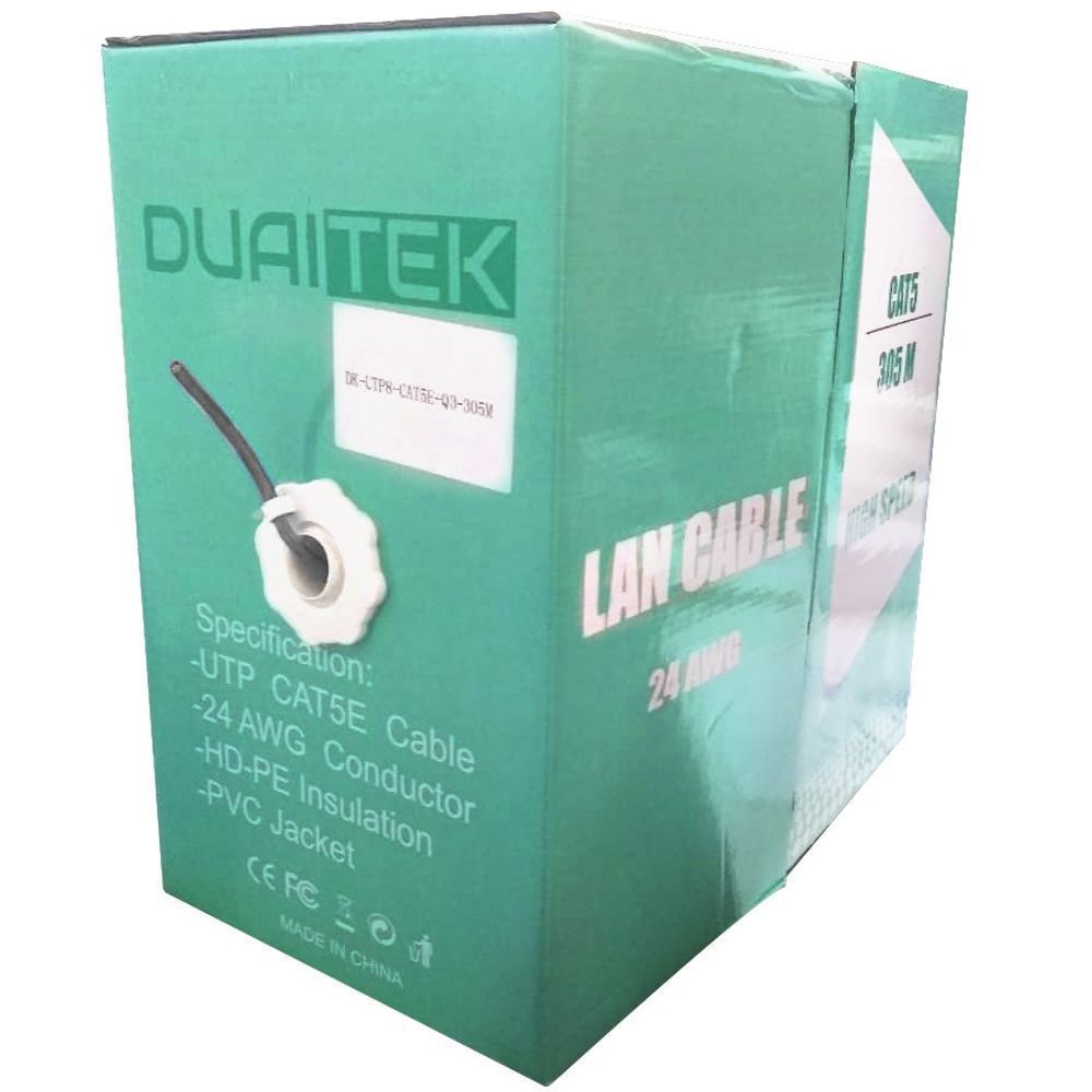 Q Rip Interface Cable Cable UTP CAT5E 305m 24AWG 0.51CCA*4Pairs+0.90PE+Rip Cord+5.1PVC