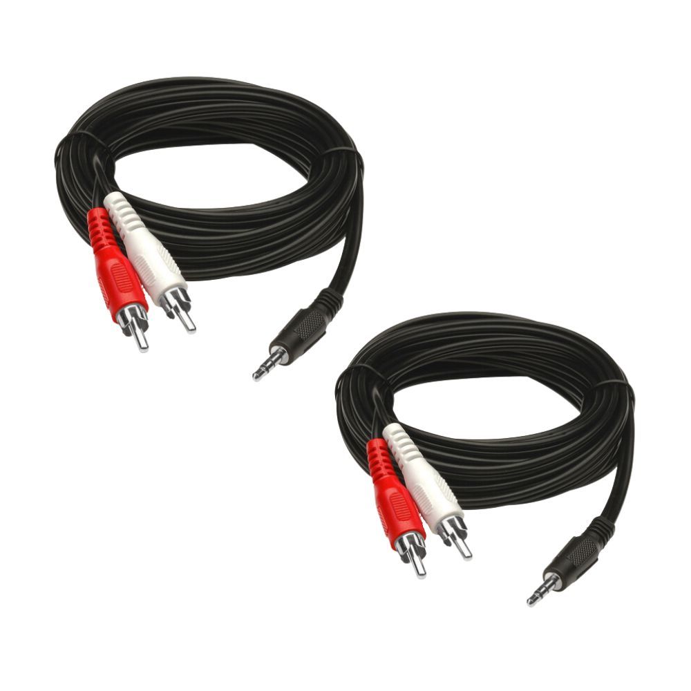 5X JACK 3.5MM A 2 RCA Cable De Audio AUX Divisor 3.5mm Estereo Macho A