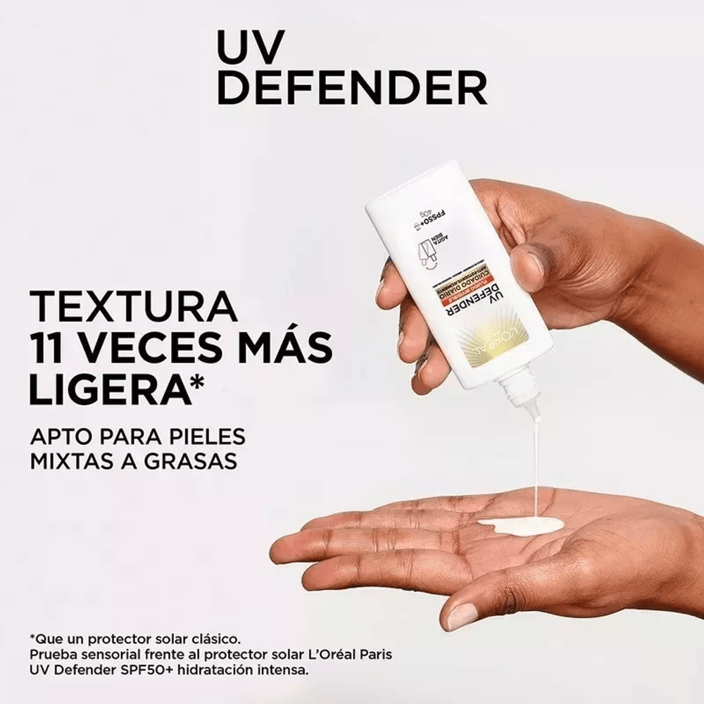 Protector Solar L'Oreal Paris Uv Defender Fluido Invisible FPS50+