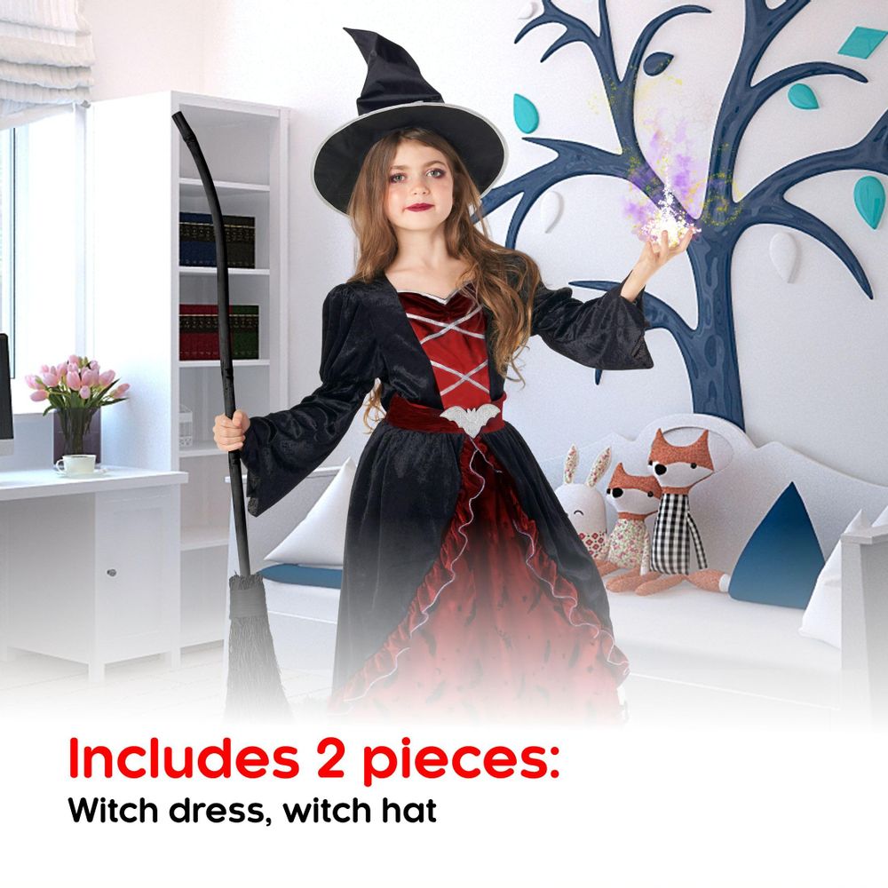Escoba De Bruja Para Niñas - Accesorio De Disfraz Y Cosplay De Halloween, Ligera Y Portátil, Ideal Para Juegos De Rol Y Decoración De Fiestas (80 Cm)