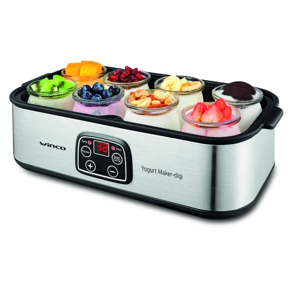 Winco W632 Yogurt Maker Digit 8 Porciones Timer Digital