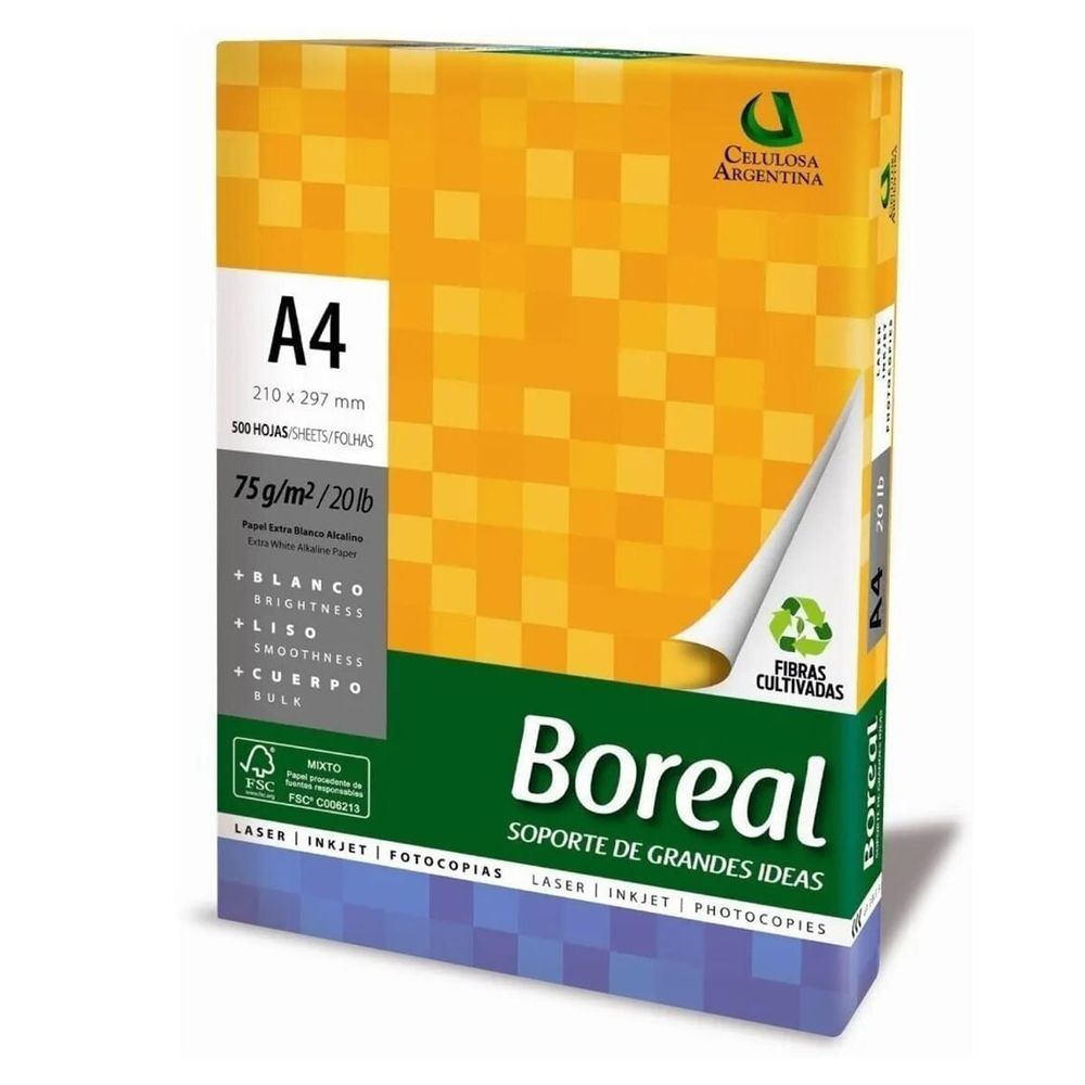 Resmas Boreal A4 75grs Caja De 10 Unidades 3180