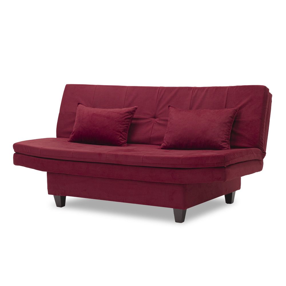 Sofa cama tipo futón con colchón. Modelo «Futón Cruz», de Color Living.