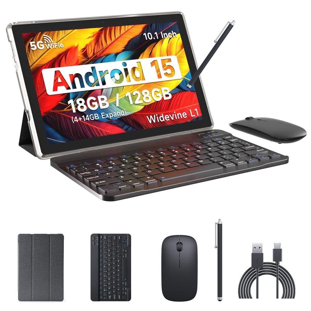 Tableta IWEGGO Android 15 10.1 Pulgadas 18 GB de RAM 128 GB de ROM +2 TB