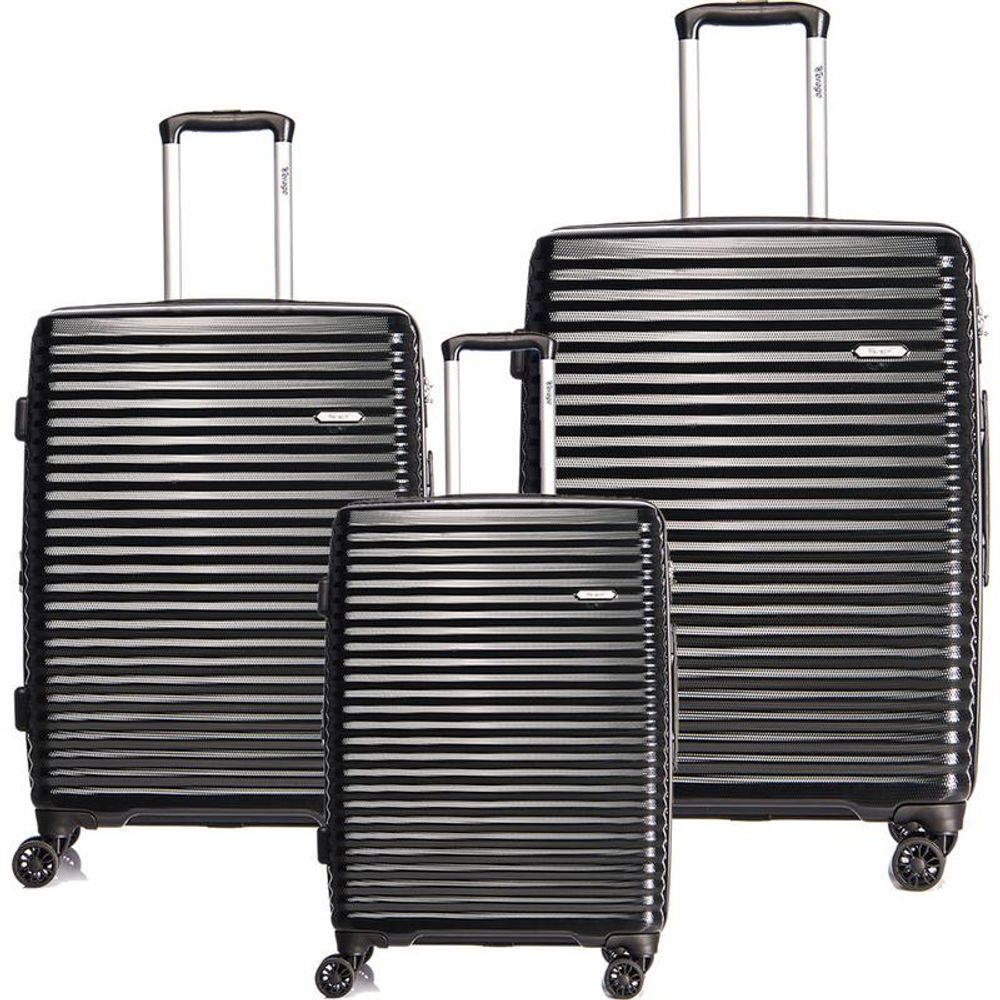 Set de 3 Valijas Expandibles Verage Vortex Negro