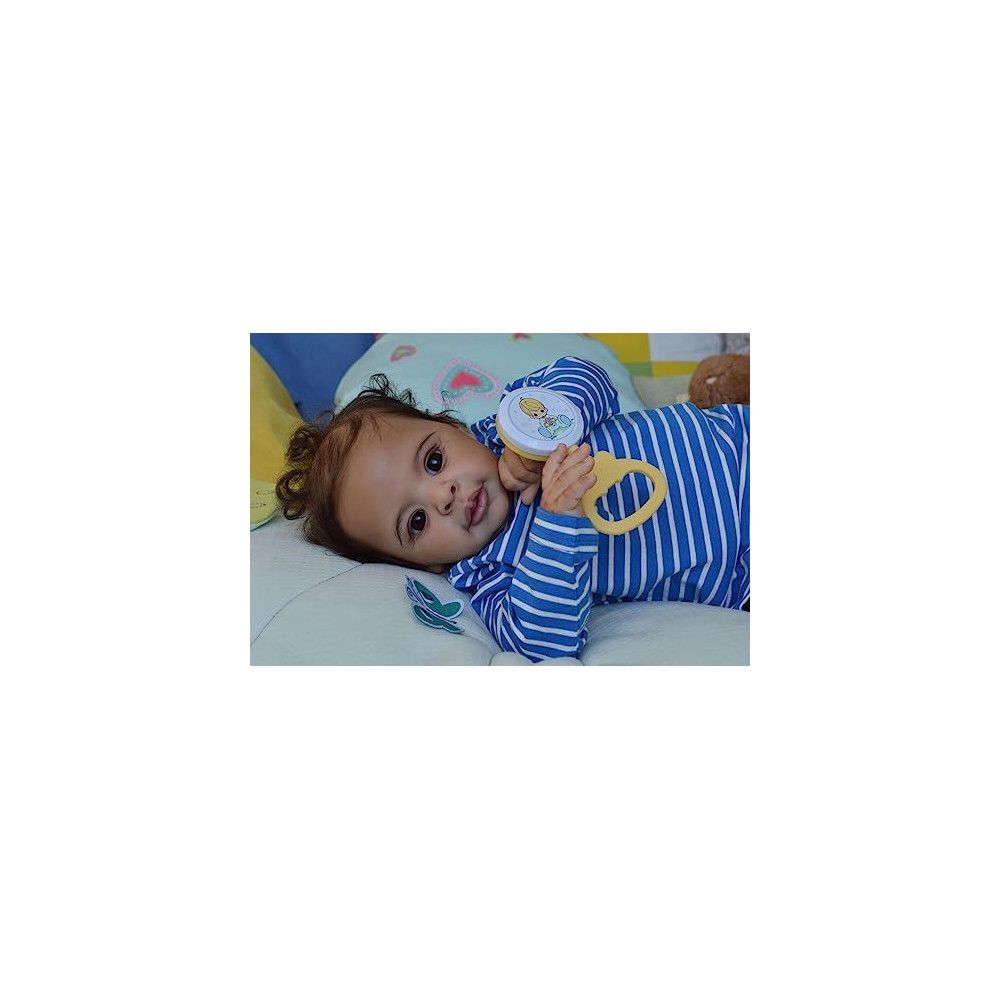 Reborn Baby Doll Biracial 21 Inch Silicone