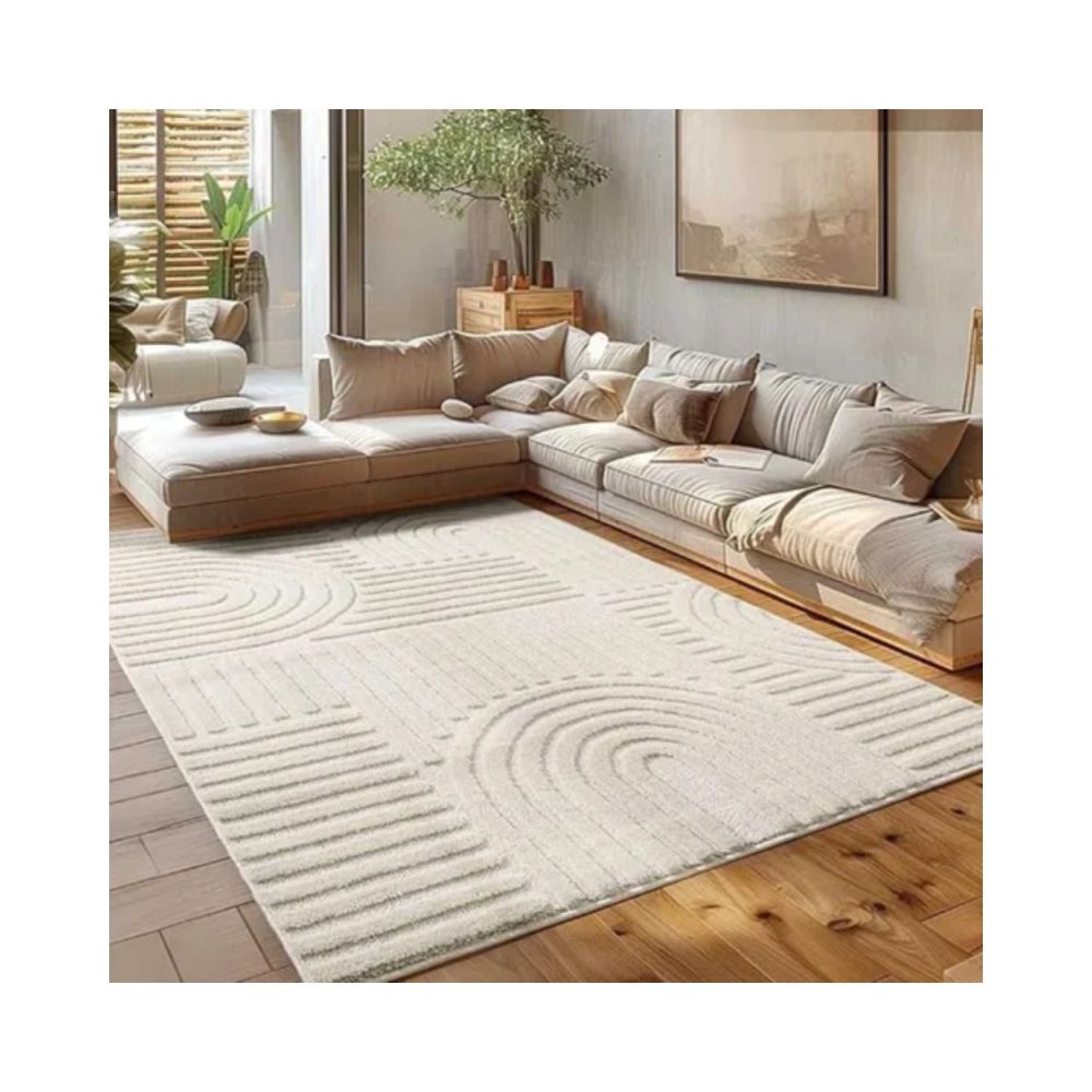 Alfombra Living Comedor 180x230 Nórdica 2.3 M 1.8 M Piel De Conejo Natural