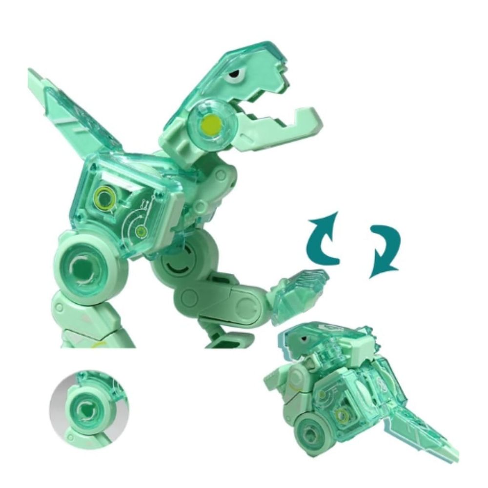 Cubo Transformable Robot Dinosaurio Cubo Transformable Cresko Ft294 Verde