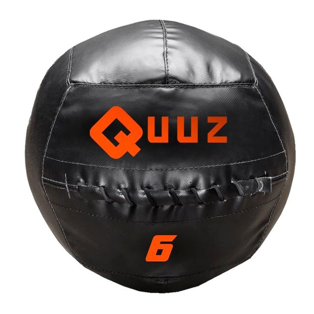 Medicine Ball 6 kg sin pique QUUZ TIPO DYNAMAX LINEA ECO color Negro