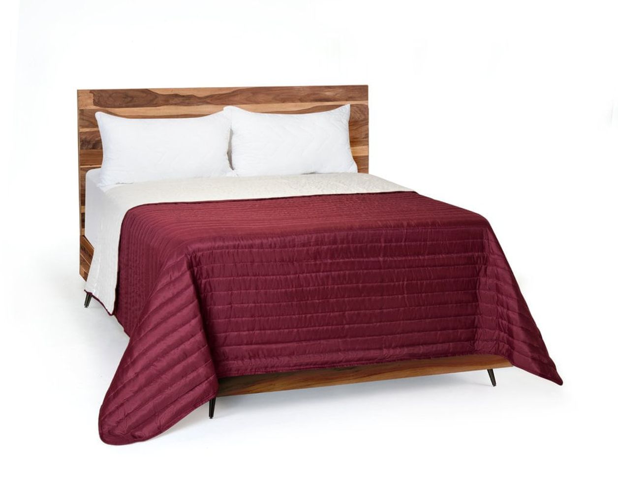Cubrecama Linea Colors Reversible - Bordo/Natural - 2 1/2 Pza