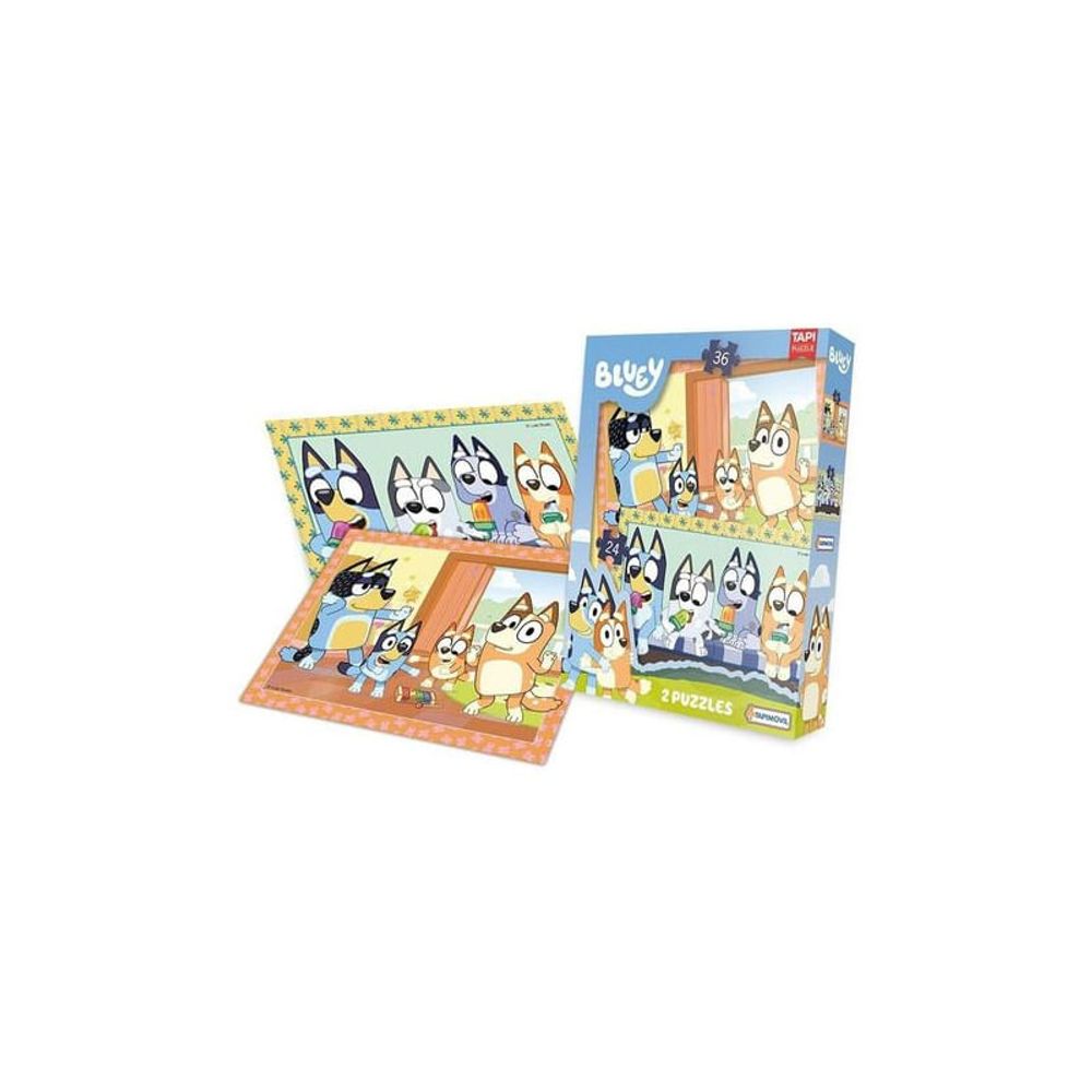 Puzzles Rompecabezas X2 Bluey De 24 Y 36 Piezas Blu01193