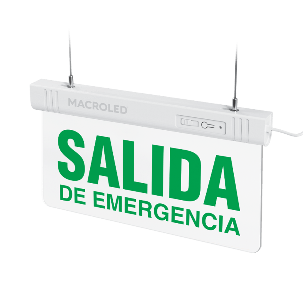 Cartel Luminoso Led Salida de Emergencia Macroled Señalización