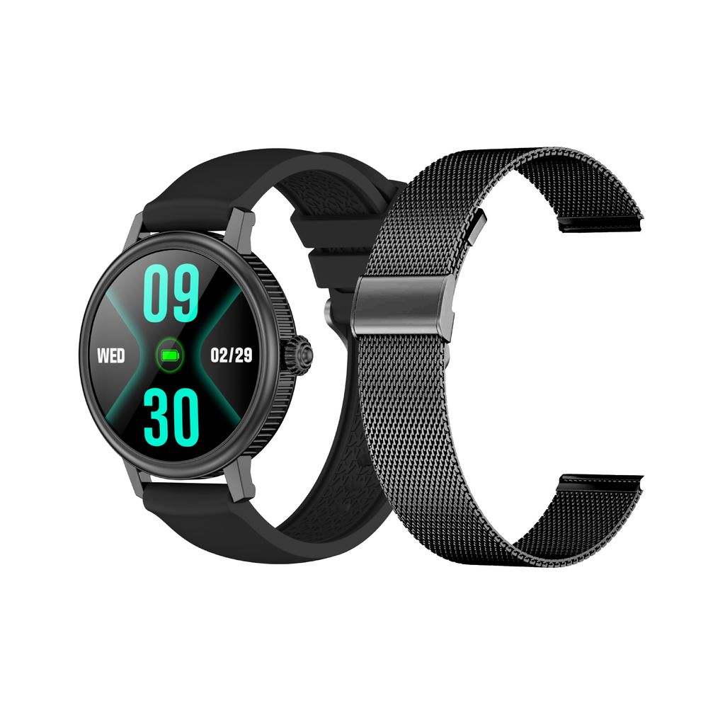 Smartwatch Reloj Inteligente X View Quantum Q4 Negro + Malla Metal