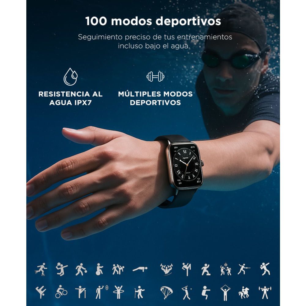 Smartwatch QCY GS2 Pantalla AMOLED 196 Monitoreo De Salud Y Modos ...