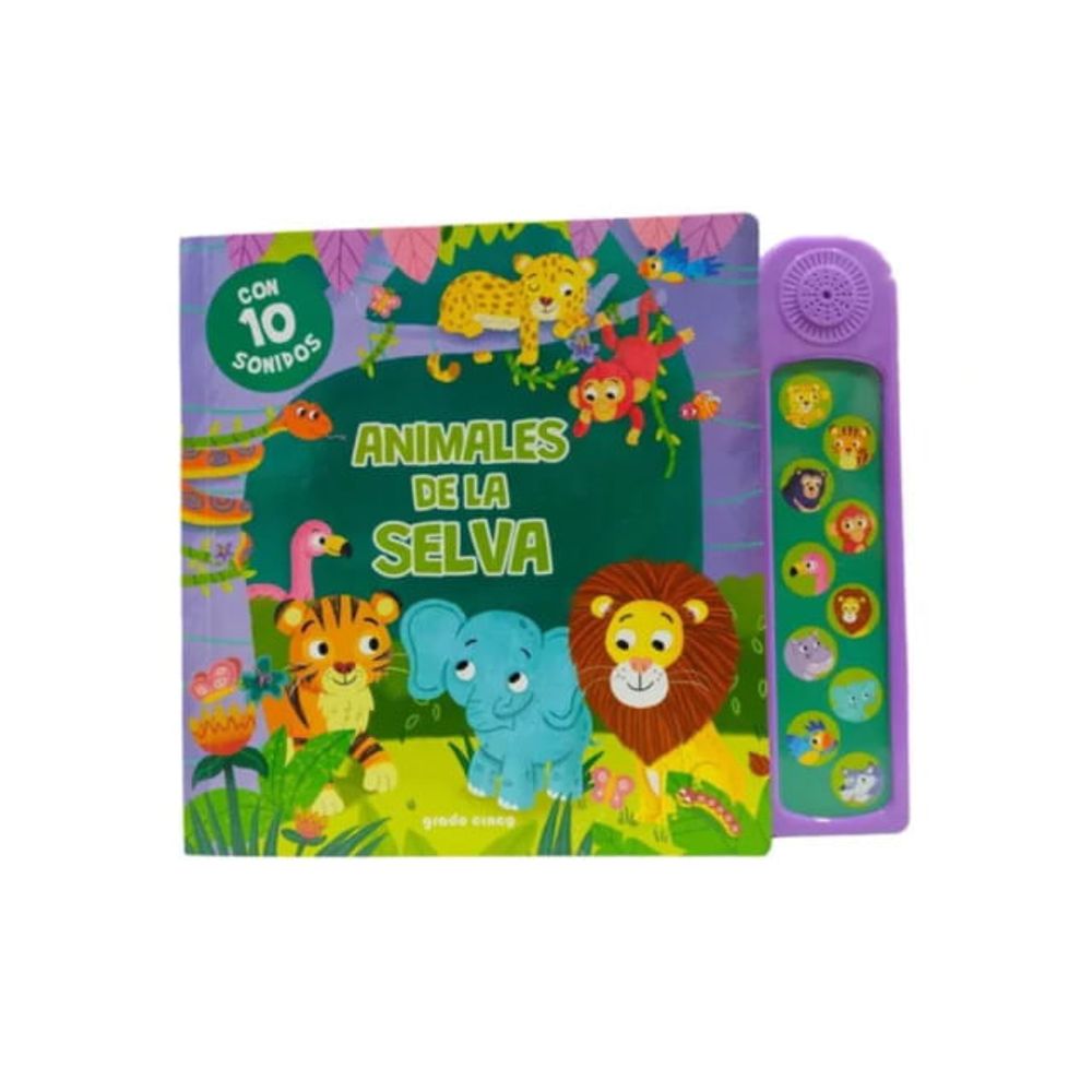 Libro de animales con sonidos-Animales de la selva