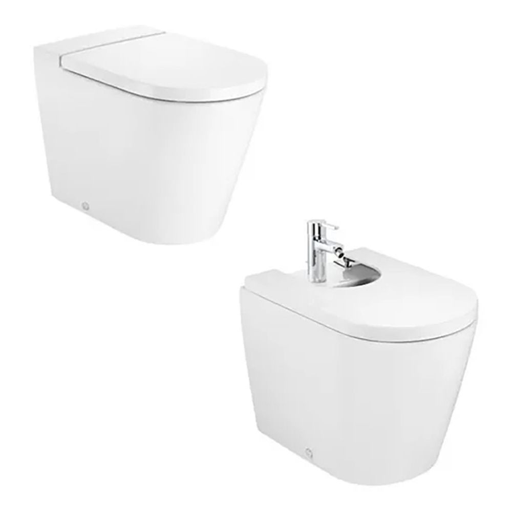 Combo Roca Inspira Inodoro Corto Bidet 3 Orificios