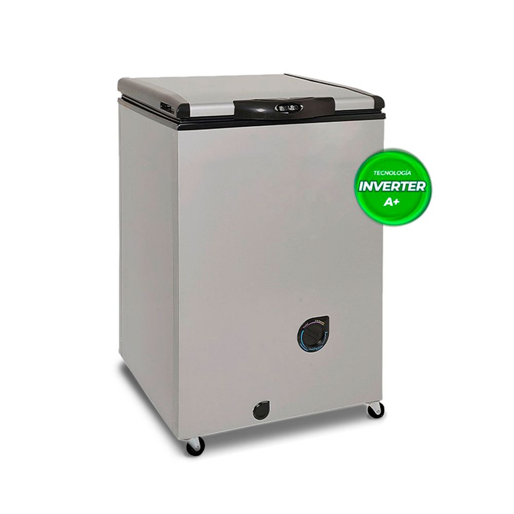 Freezer Inverter Inelro FIH130P+ Gris Plata 135 Lts