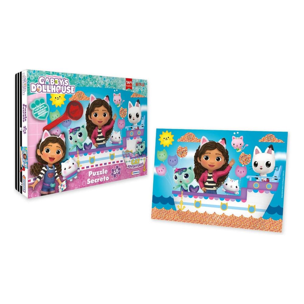 Puzzle Secreto Tapimovil Gabby Dollhouse 48 Piezas