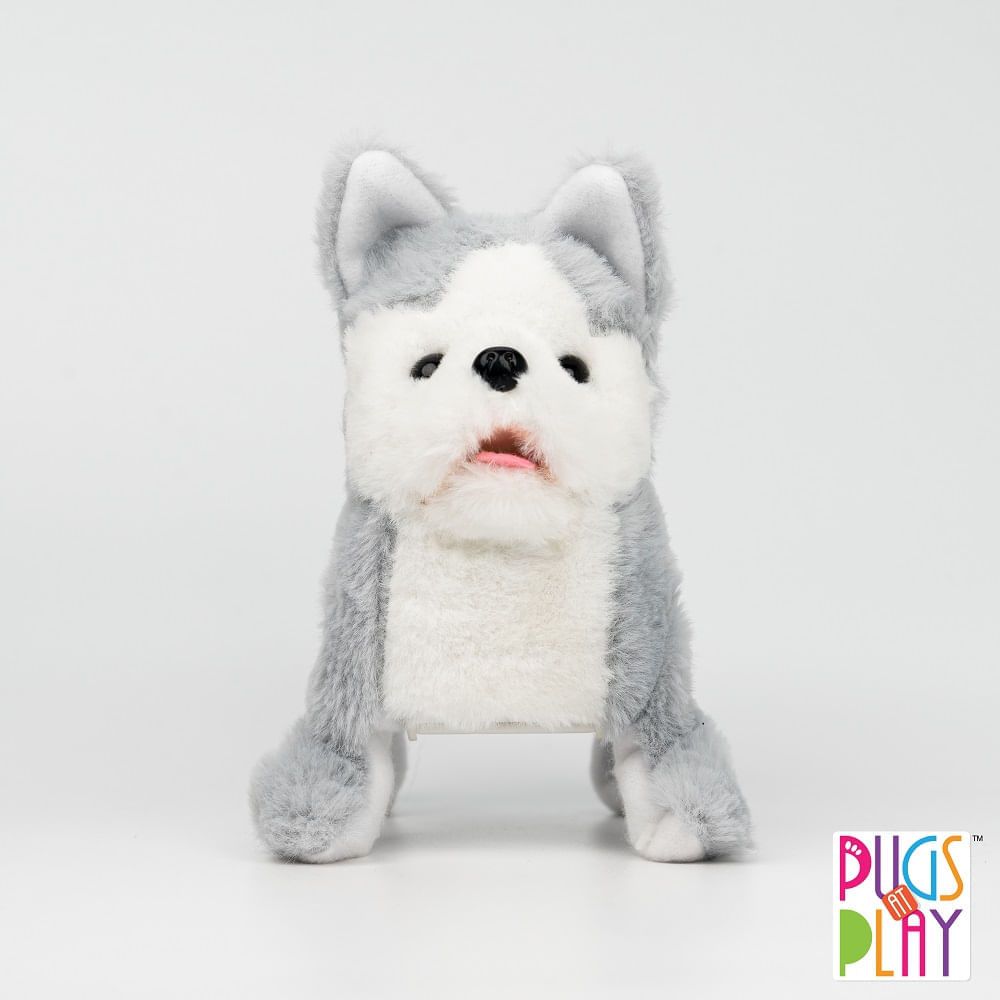 Pugs At Play Peluches 18cm Camino Ladro y Doy Vuelta 360 Perro Husky Archie