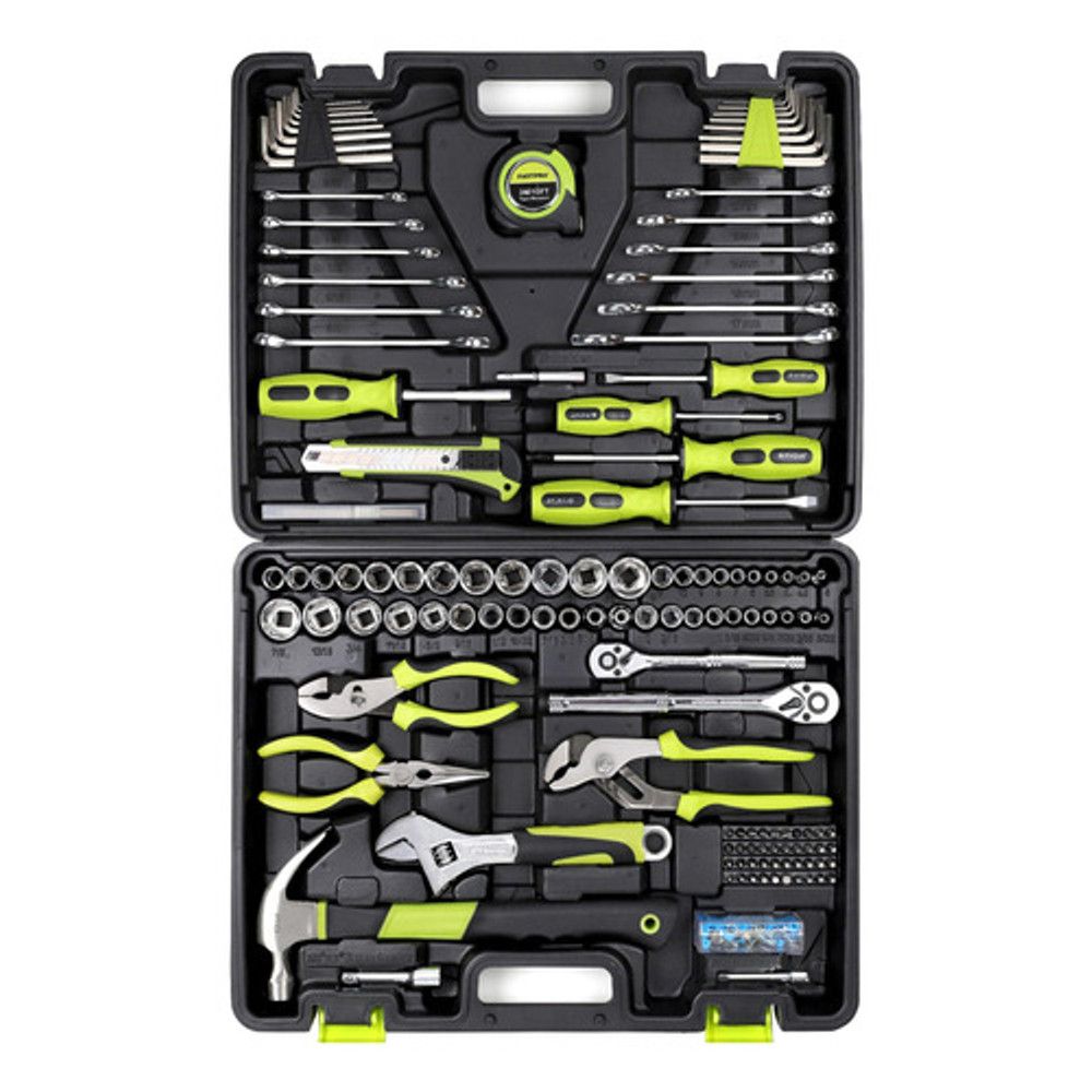 Juego De Herramientas Fastpro 225 Piezas Con Caja, Kit Manua Verde