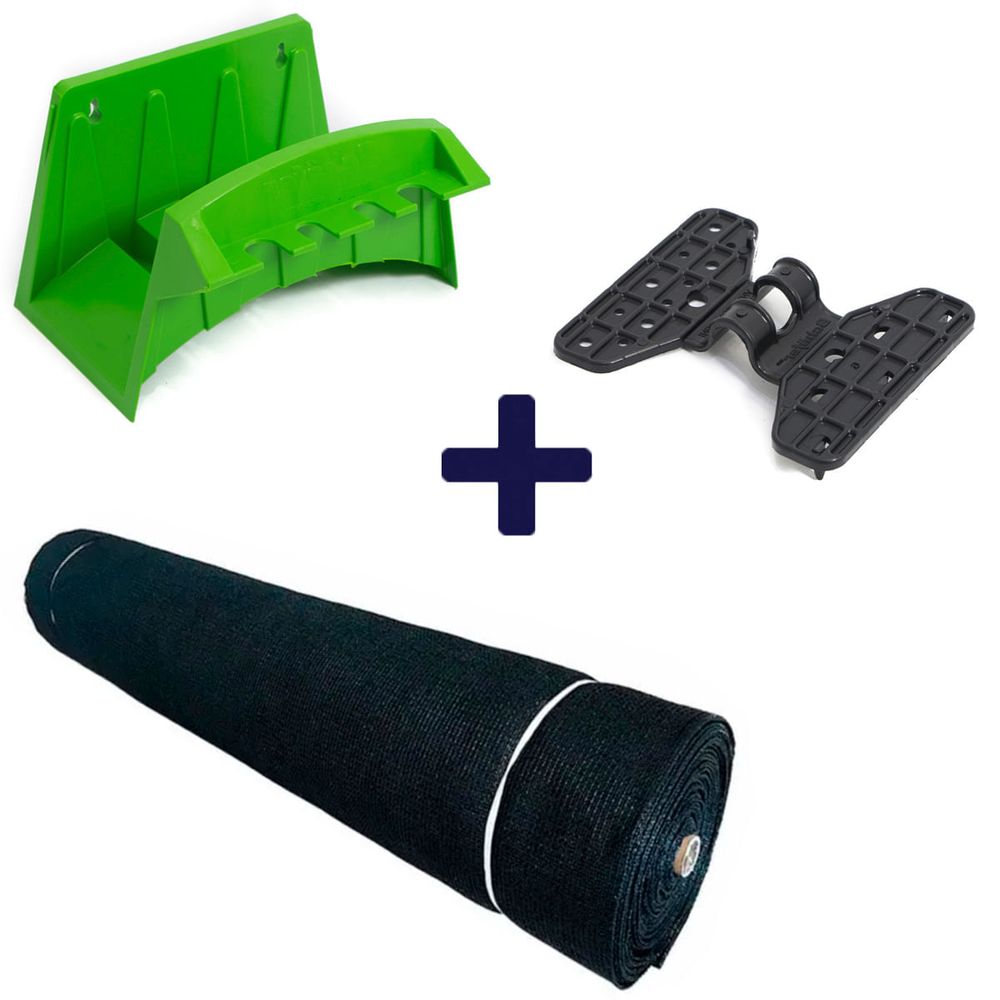 Media Sombra + 50 Broches Media Sombra + Soporte Manguera