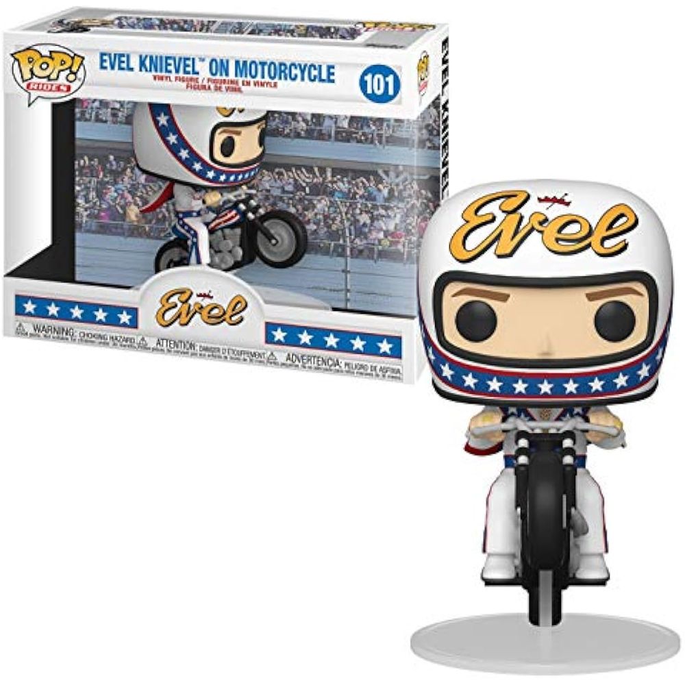 Funko Pop! Paseos: Evel Knievel en motocicleta