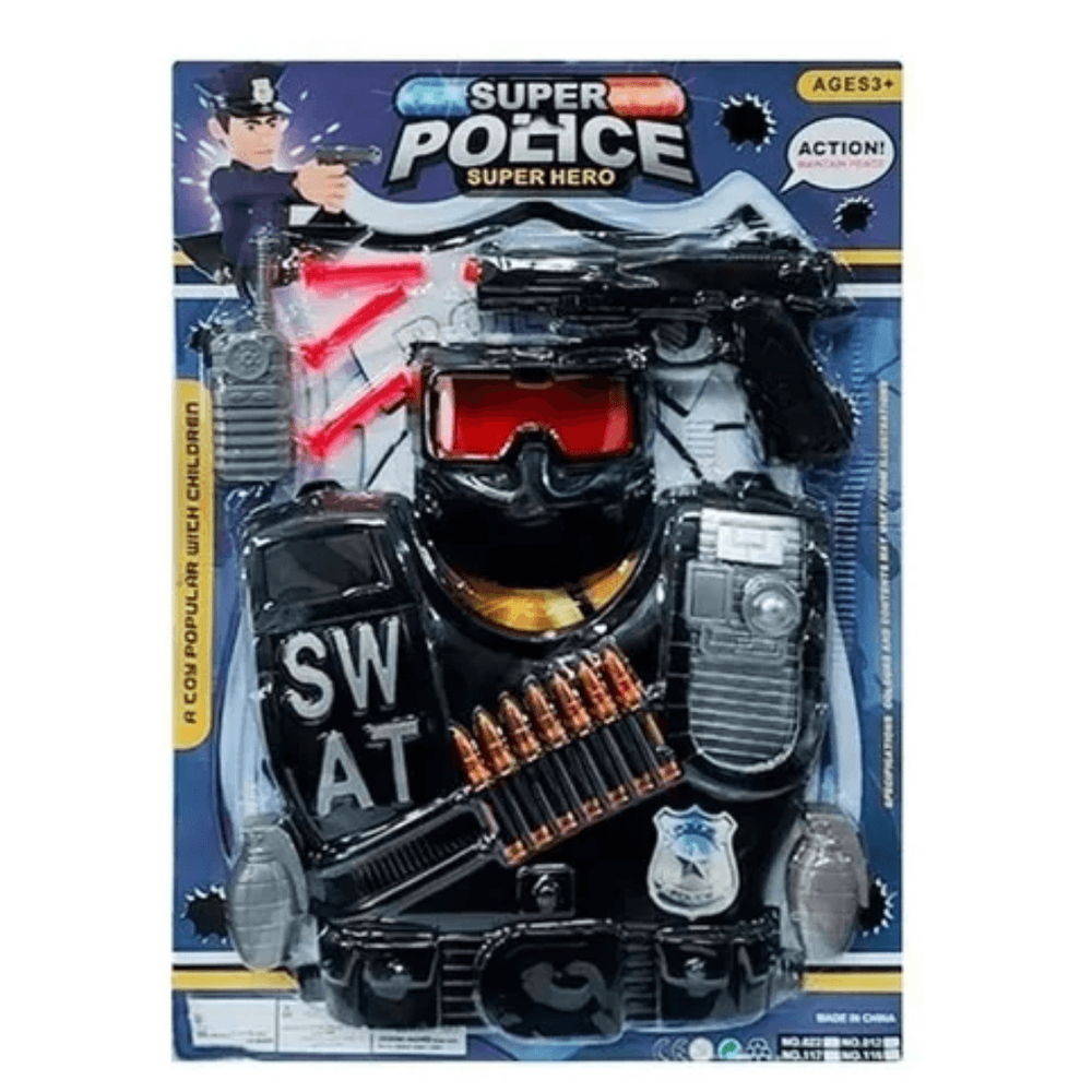 Set De Policía Para Niños – BigBuy Fun Con Esposas Y Accesorios De Plástico Multicolor, Ideal Para Jugar A Ser Agente De La Ley