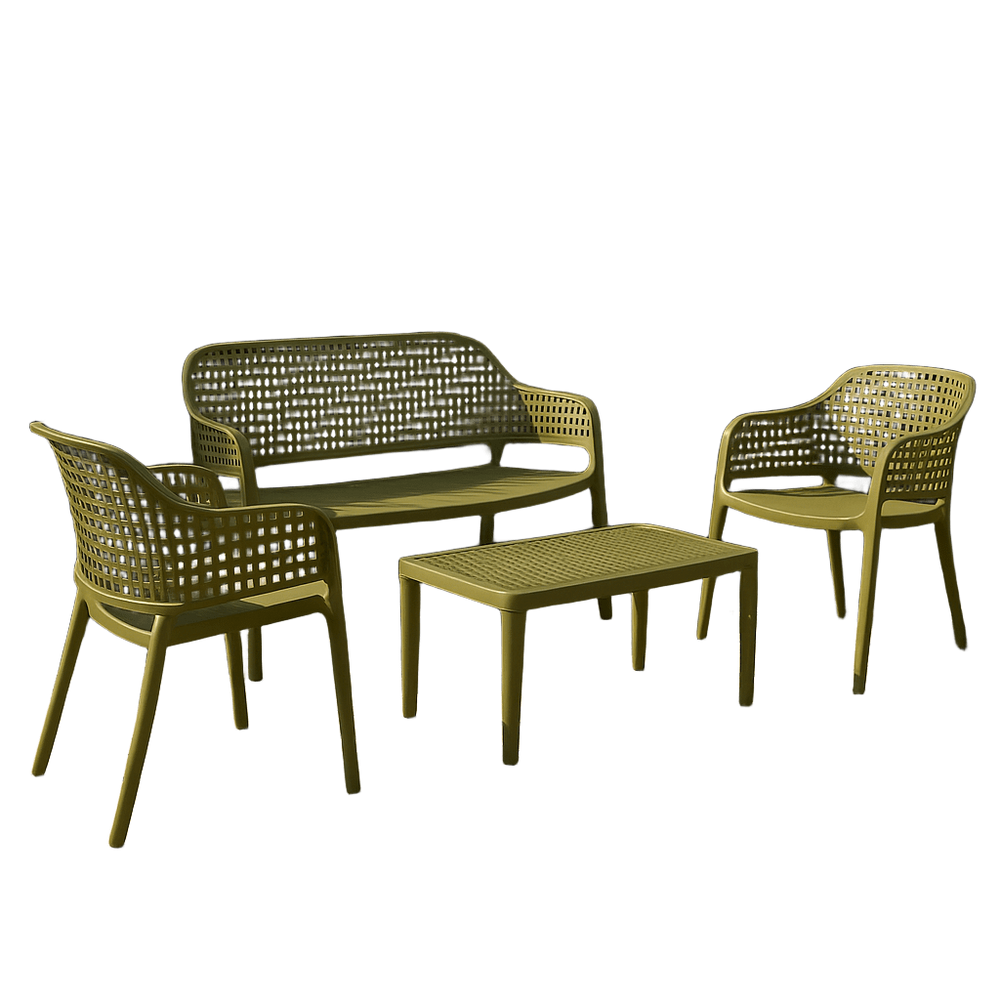 Set De Jardín Belize Con Sofá Mesa Y 2 Sillas Baires4