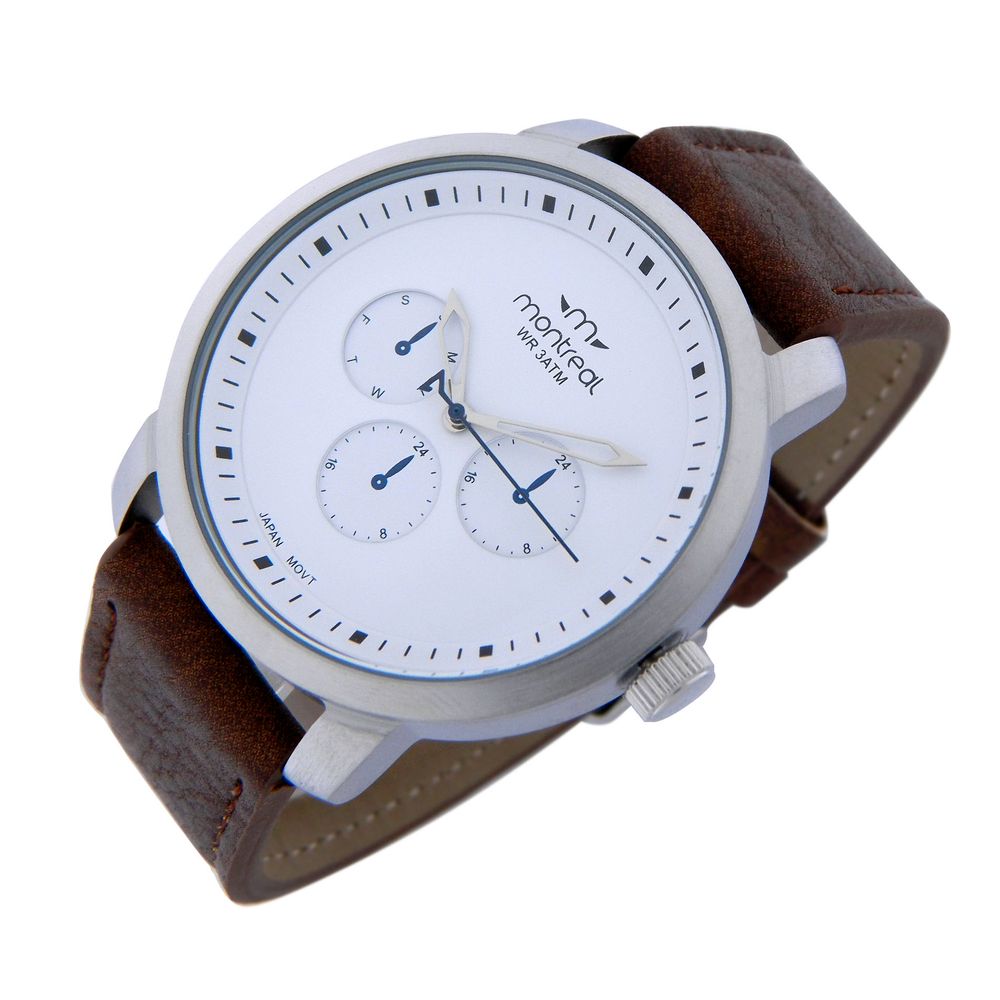 Reloj marron Montreal cuero