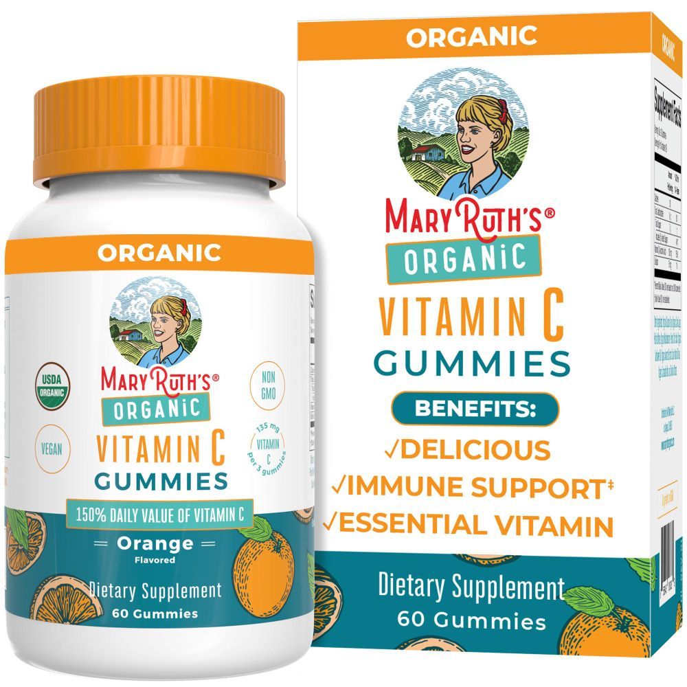 Vitamina Ruth Complementa las gomitas orgánicas de vitamina C de Mary Ruth 60 unidades