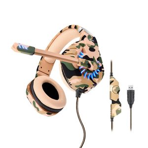 Auricular gaming USB 7.1 con software, micrófono y leds Ovansu by Nisuta OSAUGZ680C Camuflado Verde