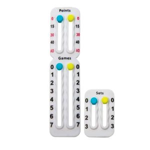Marcador Contador para Puntos, Juegos y Sets de Pádel, Tenis y Squash Blanco