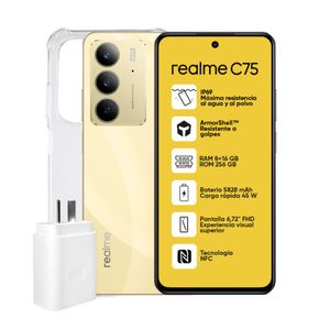 Celular Realme C75 8+8GB 256GB Gold