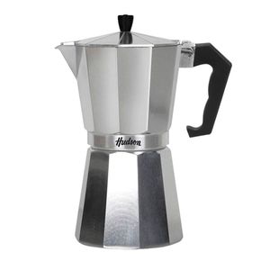 Cafetera Italiana Hudson Aluminio Pulido 9 Tazas