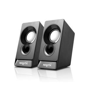 Parlante 2.0 para PC de 6W con alimentacion USB Nisuta NSPAU61 Negro