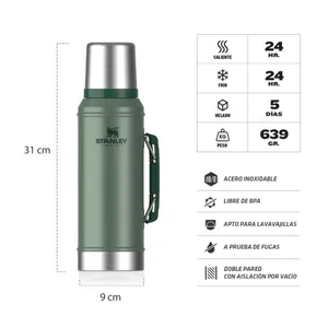 Termo Stanley Rosa Classic 950ml c/ Tapon Pico Cebador