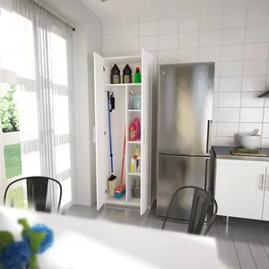 Mueble Organizador Escobero Despensero Cocina 2 Puertas BL