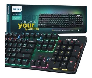 Teclado Mecánico Gamer Philips G401 Wired Rainbow Backlight Alloy surface