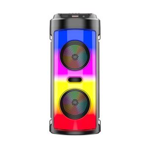 Parlante portable inalambrico bluetooth con karaoke y leds incluye micrófono NOGA BT650
