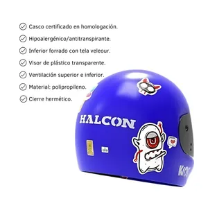 315A-ALV-01 NEGRO GOMA (XS) CASCO INTEGRAL (LUNAR) PANTALLA