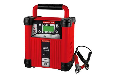 Cargador de Baterias automatico e inteligente Sincrolamp Intelligent 20  2-6-10 amp 12v Rojo