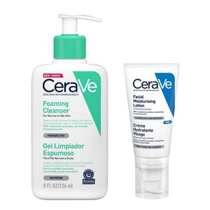 Kit Cerave Limpiador Espumoso + Loción Rostro Noche