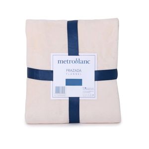 Frazada soft flannel metroblanc queen size color natural