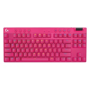 Teclado inalambrico para juegos Logitech G Pro X Tkl rosa magenta